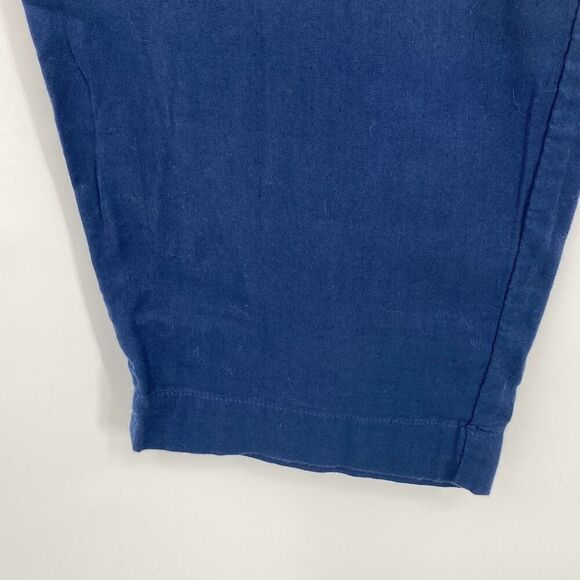 NWT J. Jill Women's Linen Cotton Pull On Drawstring Pants Indigo Blue XLT - Picture 5 of 13